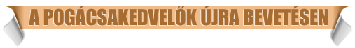 A POG�CSAKEDVEL�K �JRA BEVET�SEN